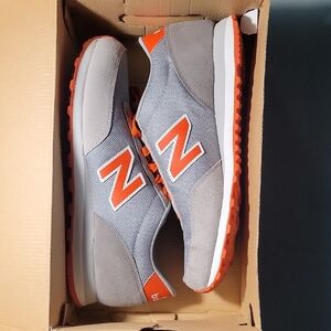 New Balance 501 Sz 10 Men Gray and Orange Lightly Worn ML501SHG